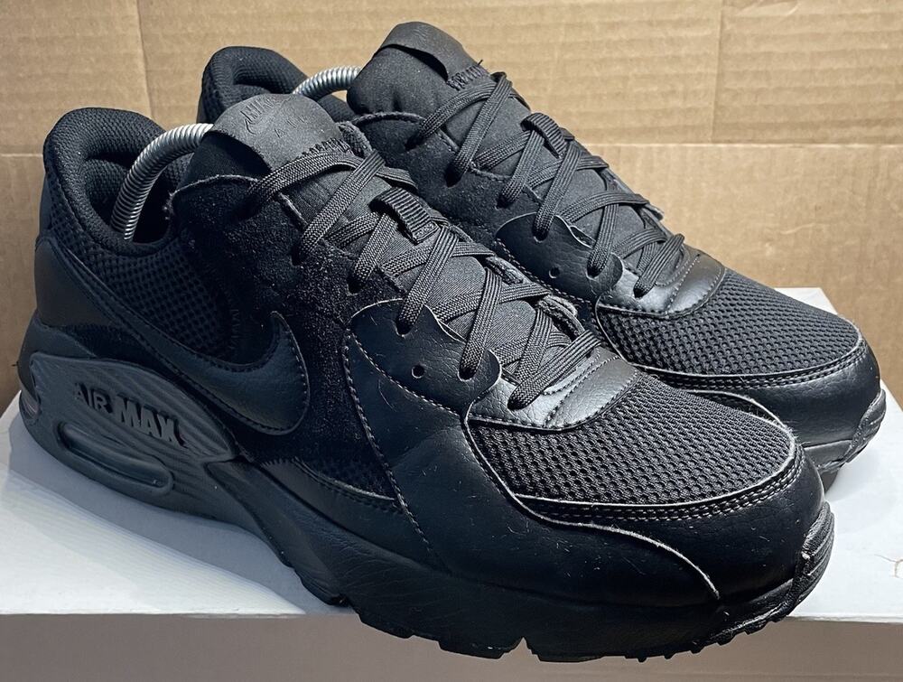 Nike Air Max Black Gray Excee Lifestyle Shoes Mens Size 10 Fast Ship - Picture 1 of 10